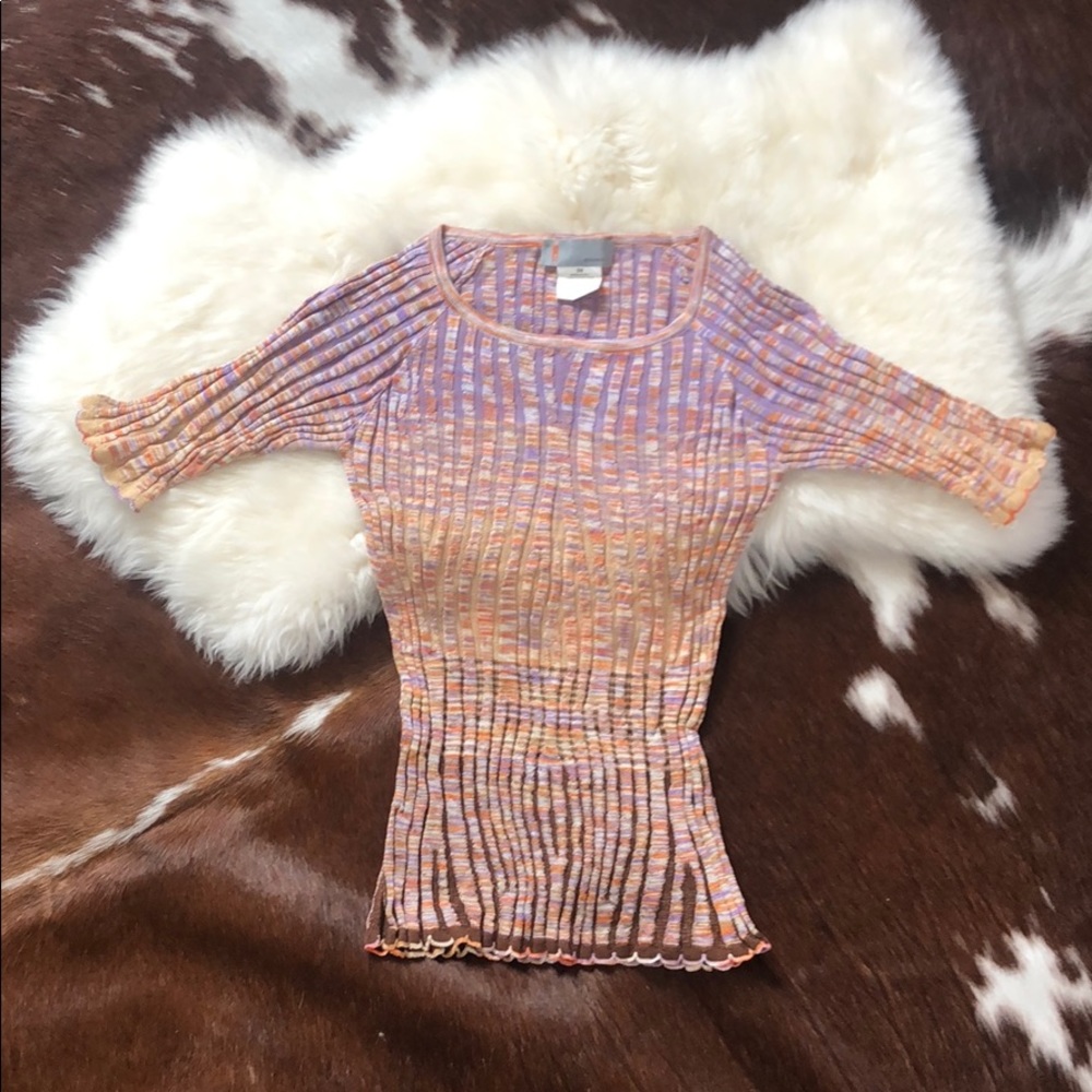 Like new M Missoni 3/4 KNIT sleeve blouse